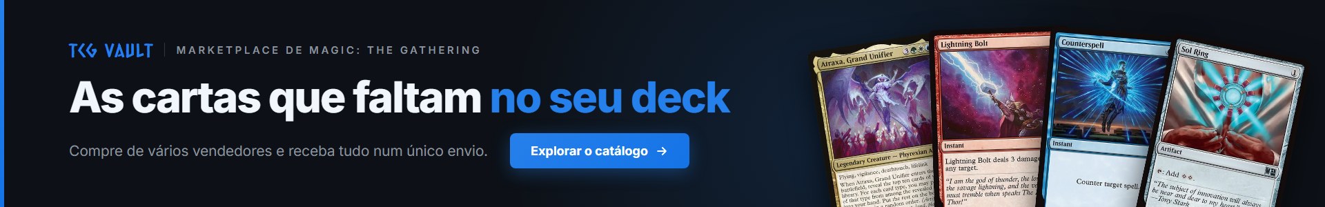 Banner promocional TCG Vault